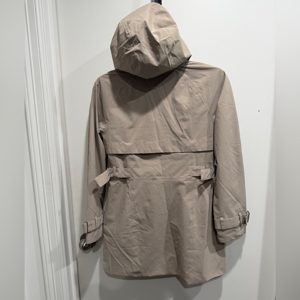 The North Face Women's Taupe Hooded Trench Coat. Hardly worn - Picture 3 of 8